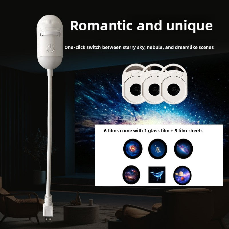 Galaxy Star Projector — A Starry Ceiling for Your Car & Bedroom, Plugs into USB