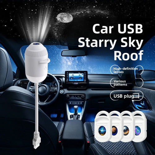 Galaxy Star Projector — A Starry Ceiling for Your Car & Bedroom, Plugs into USB
